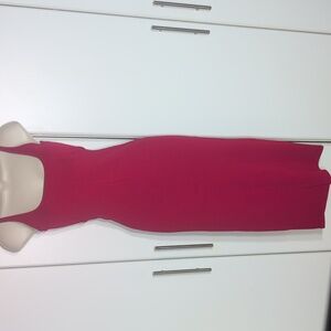 Forever 21 Red Stretch Bodycon Midi Dress Size Small